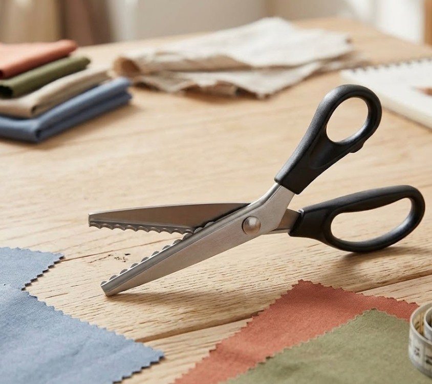 Tijeras de Ondas para Costura y Patchwork – Hojas Onduladas (Longitud Profesional)