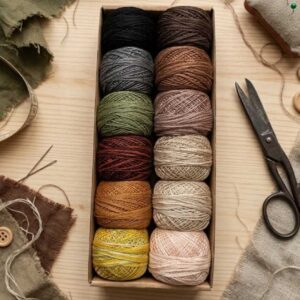 Set de Hilos Valdani Perlé Cotton – Colección Tonos Tierra y Naturales