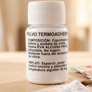 Polvo Termoadhesivo para Fichar Apliques y Tejidos (Resina EVA PA410)